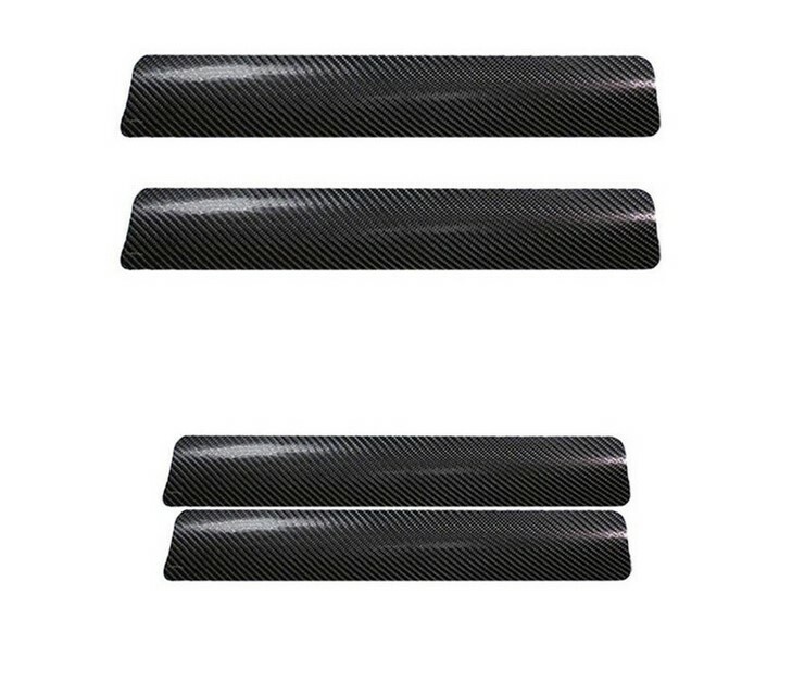 4x Carbon Fiber Car Door Edge Entry Guards Protectors Plate Sill Scuff Stickers