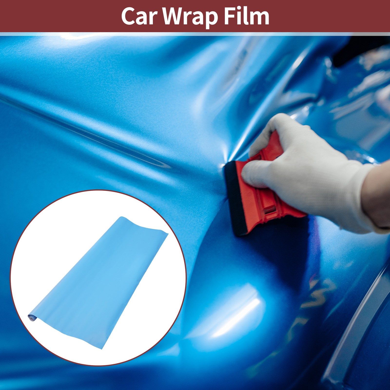 Matte Light Blue Car Wrap Film 122x152cm(4ft x 5ft) Vinyl Wrap Cover Universal