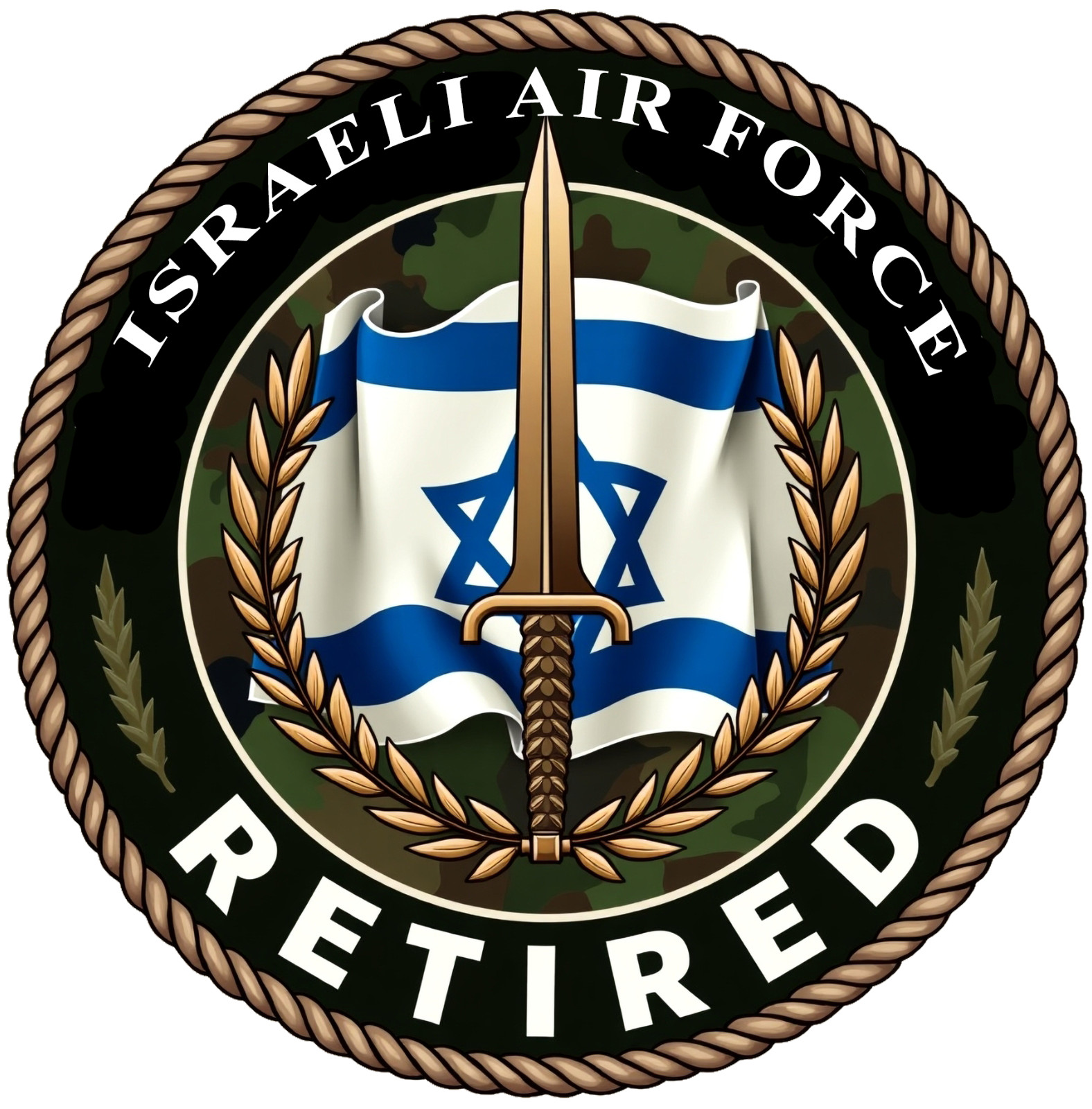 Israel Air force Retired Decals – Stickers for Car, Laptop,