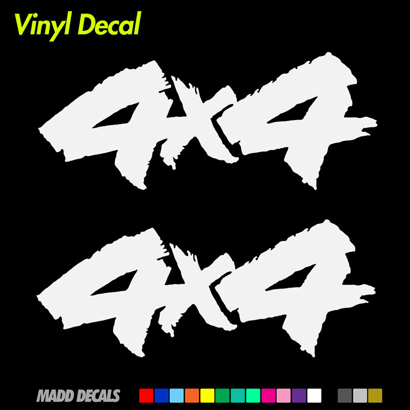 4×4 Decal for Truck SUV ATV Side by Side Vinyl Decal Sticker 2 pcs