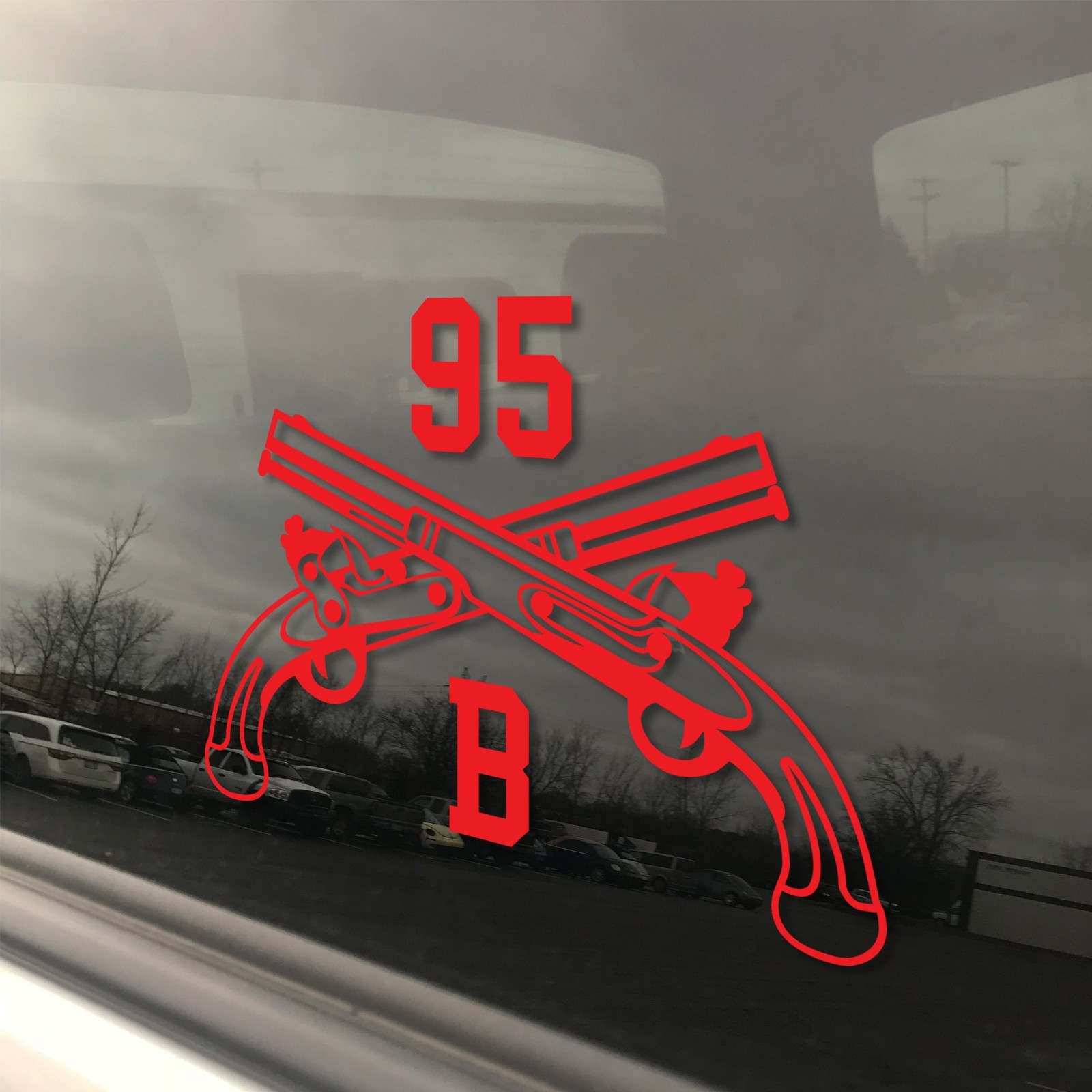 Army MOS 95B Military Police Branch Crossed Pistols Insignia Decal 3″ x 5.5″