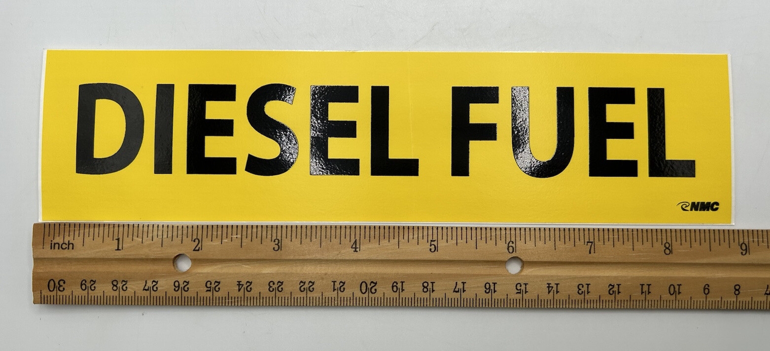 6x Diesel Fuel Vinyl Decals / Gas Stickers / Labels Fuel Door Label Emblems