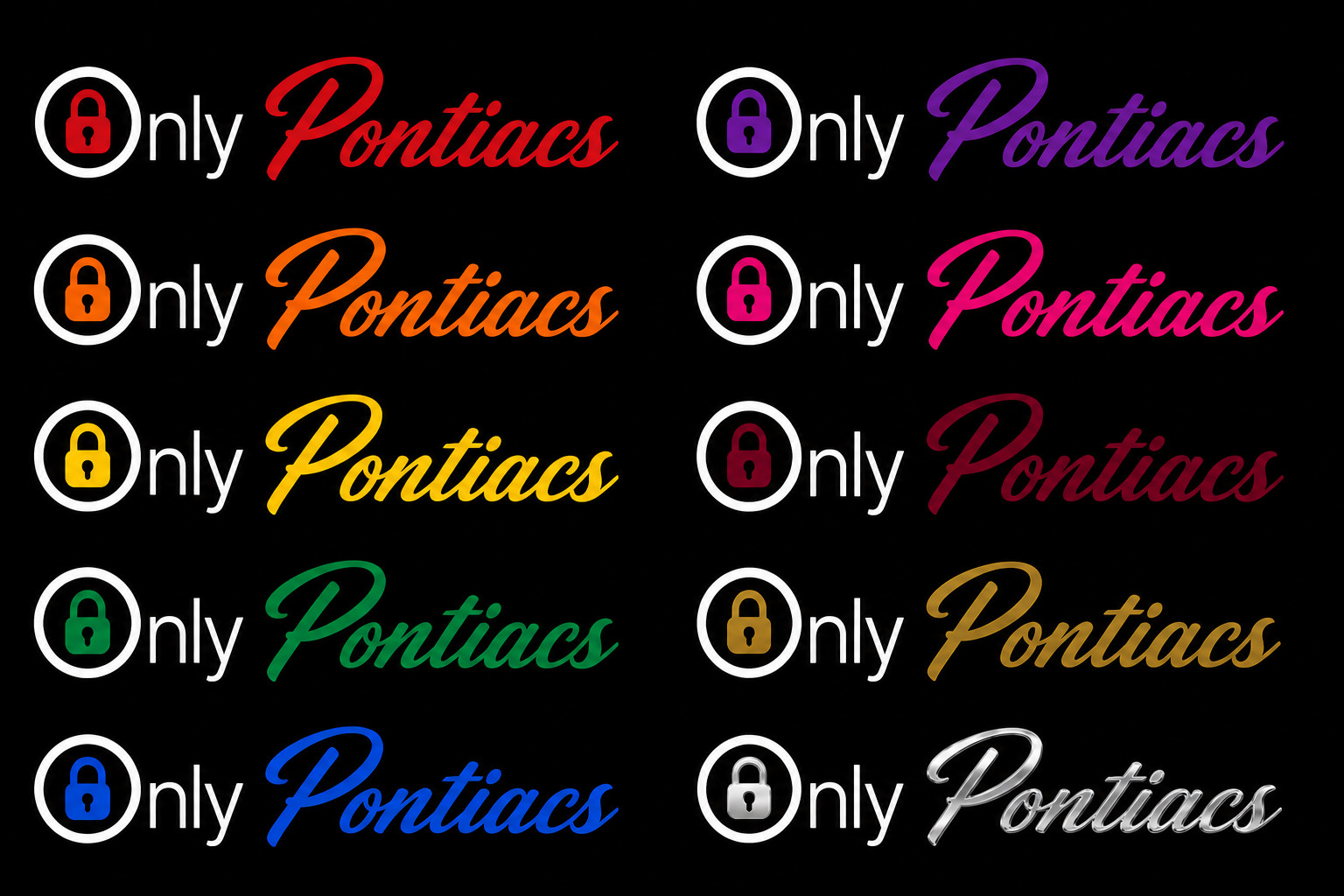 Only Buicks OF theme windshield size premium die cut vinyl decal multi colors