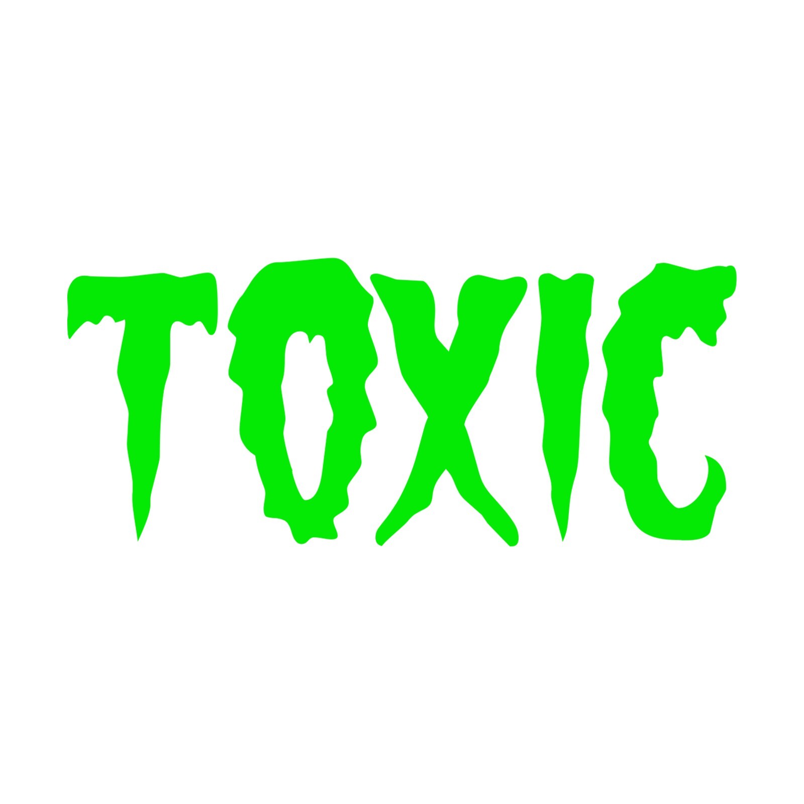 Toxic Decal – 2 Pack – Toxic Sticker – Choose Color Size by Width