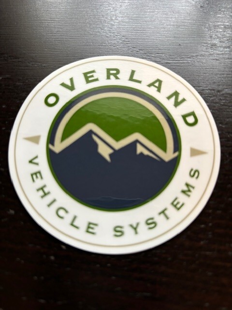 OVERLAND VEHICLE SYSTEM STICKER 3″ TENT ROOF GREEN WHT offroad outland camping