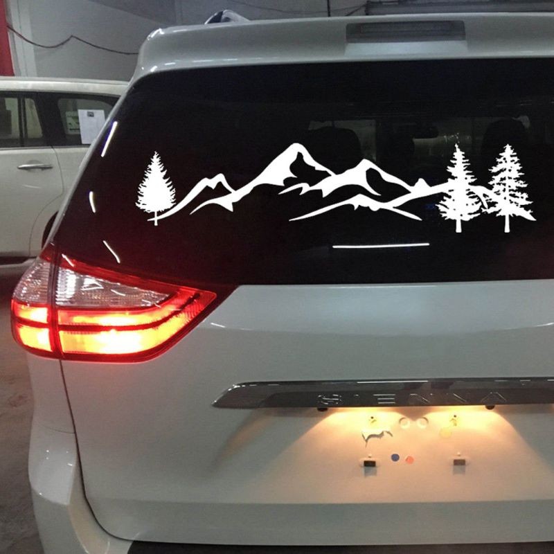 Windshield Window Laptop Tree Mountain Car Decor Reflective Forest Sticker Decal