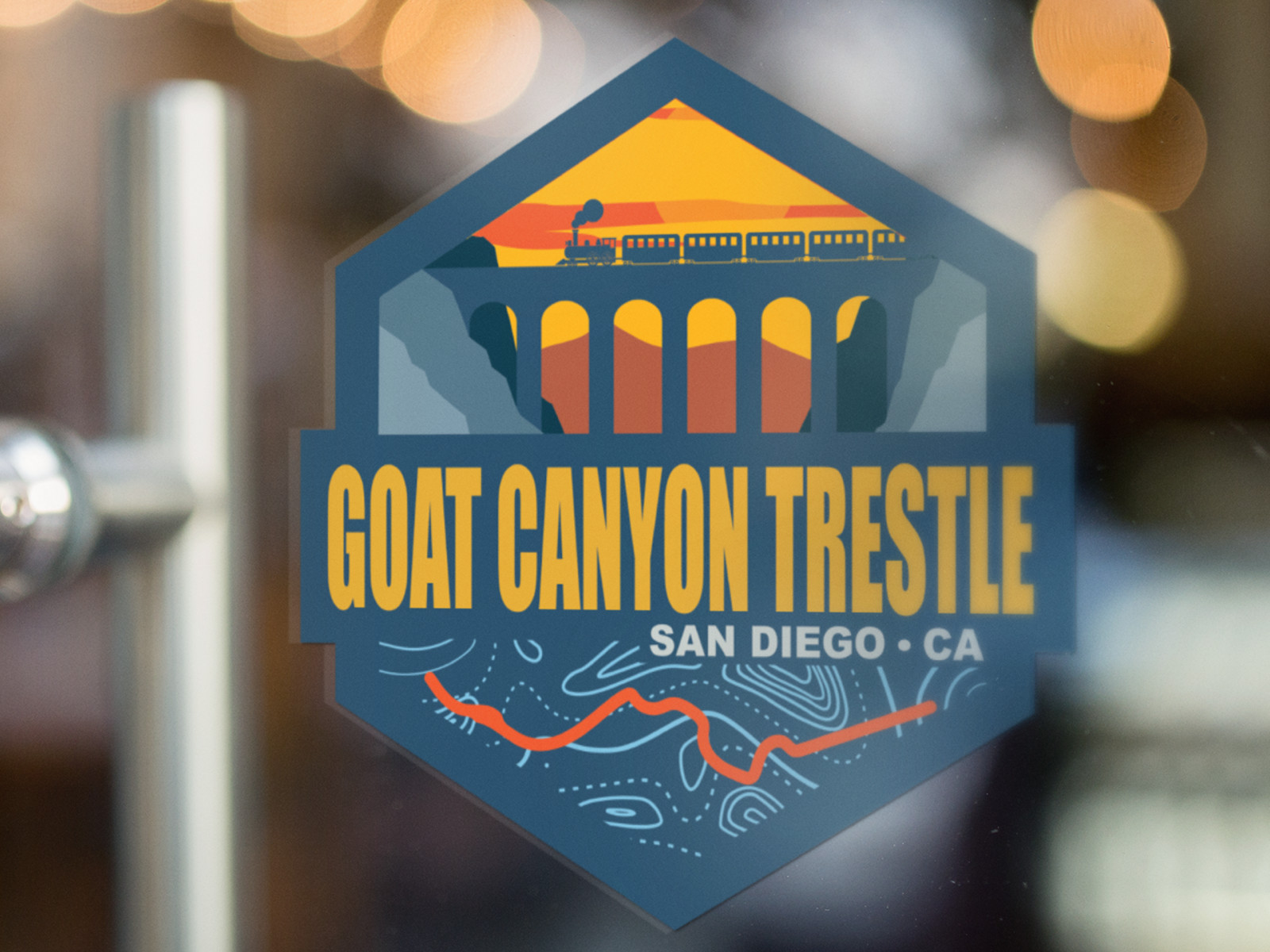 Goat Canyon Trestle Hike San Diego California Explorer Sticker – Matte Finish