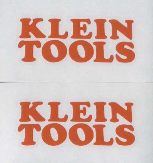 2x KLEIN TOOLS 4″ Orange Decals Stickers Car Truck Window Toolbox Decal