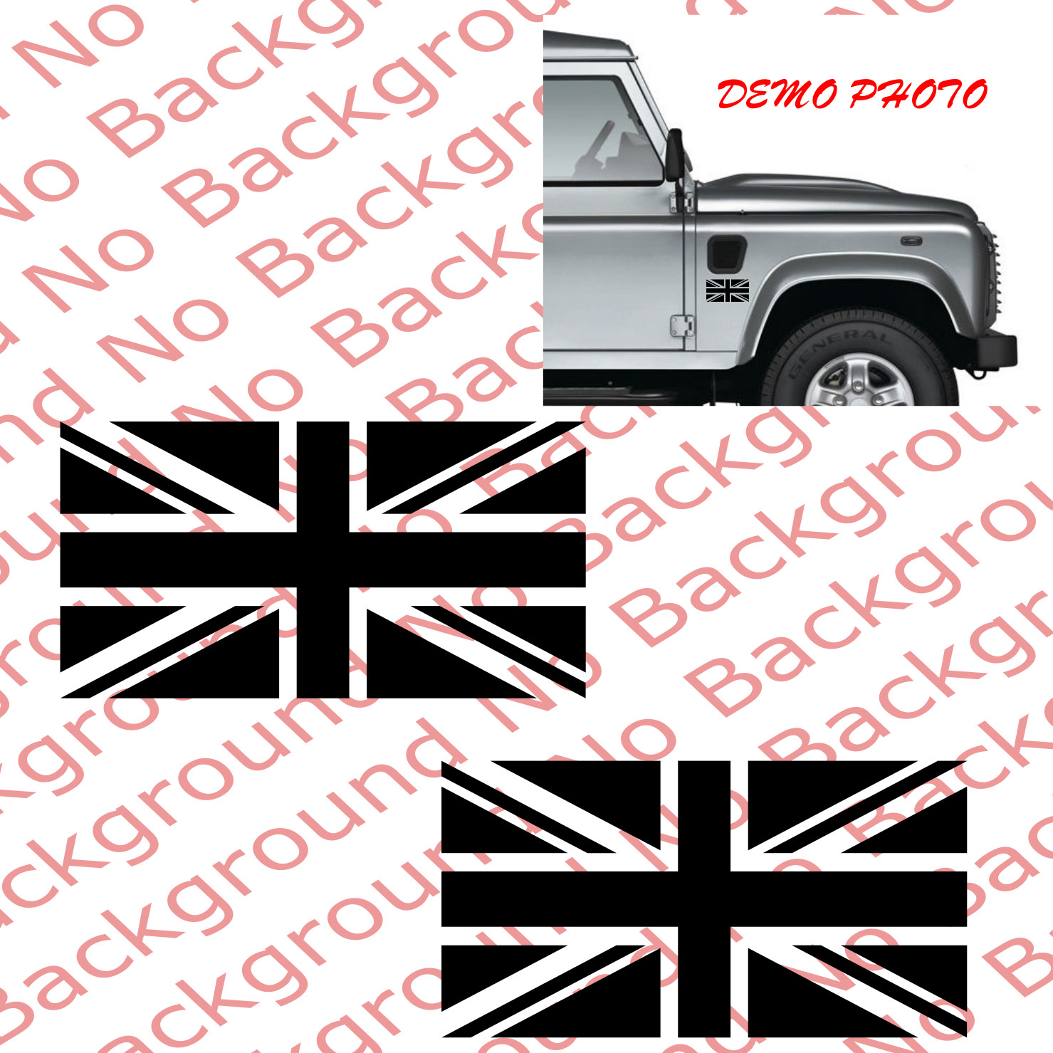 British UK Flag Vinyl Car 4×4 Die Cut Decal United Kingdom Union Jack UK001
