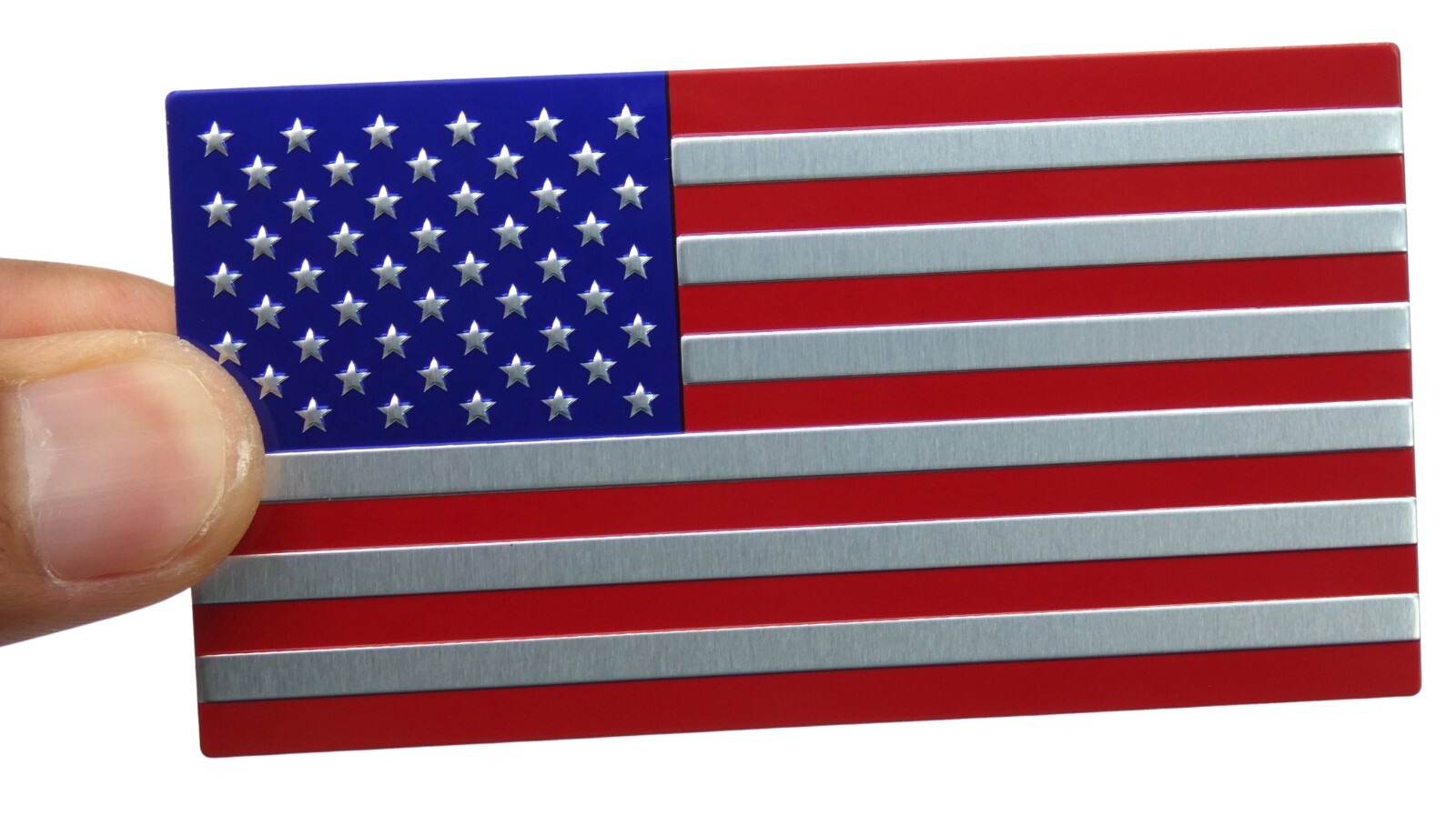 ALUMINUM American Flag Decal Sticker Car, Motorcycle, SUV, Truck, Patriotic