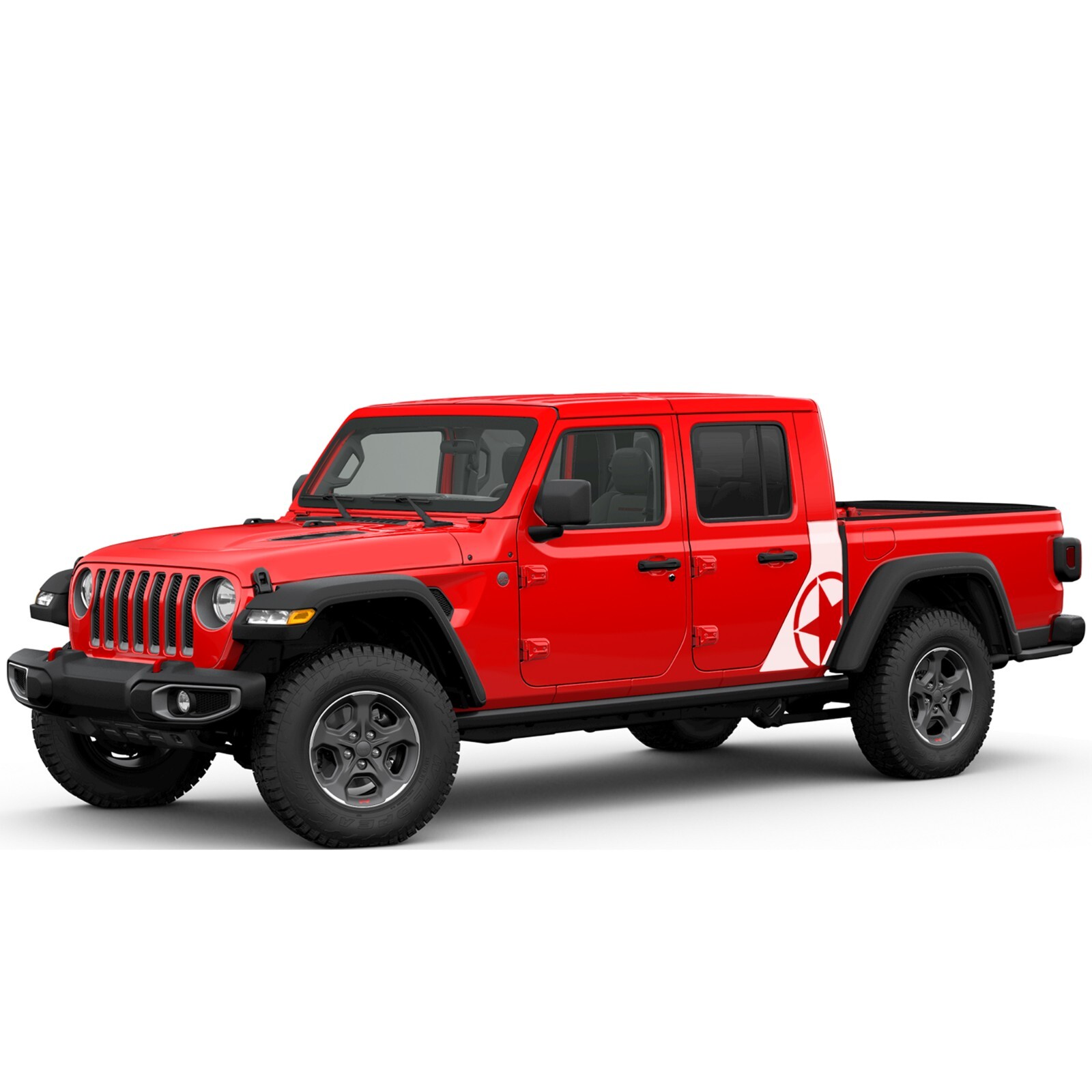 Side door fender star graphics stickers decal compatible with Jeep Gladiator