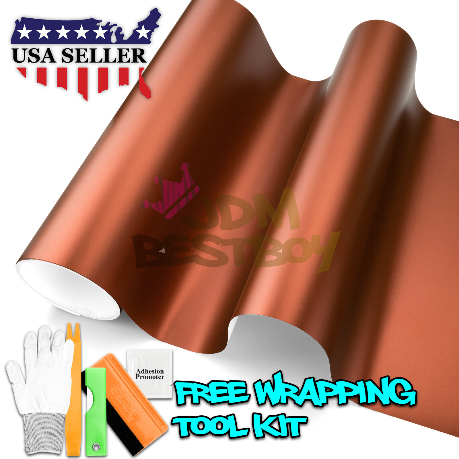 *Matte Satin Chrome Bronze Sticker Decal Car Vinyl Wrap Air Release Bubble Free