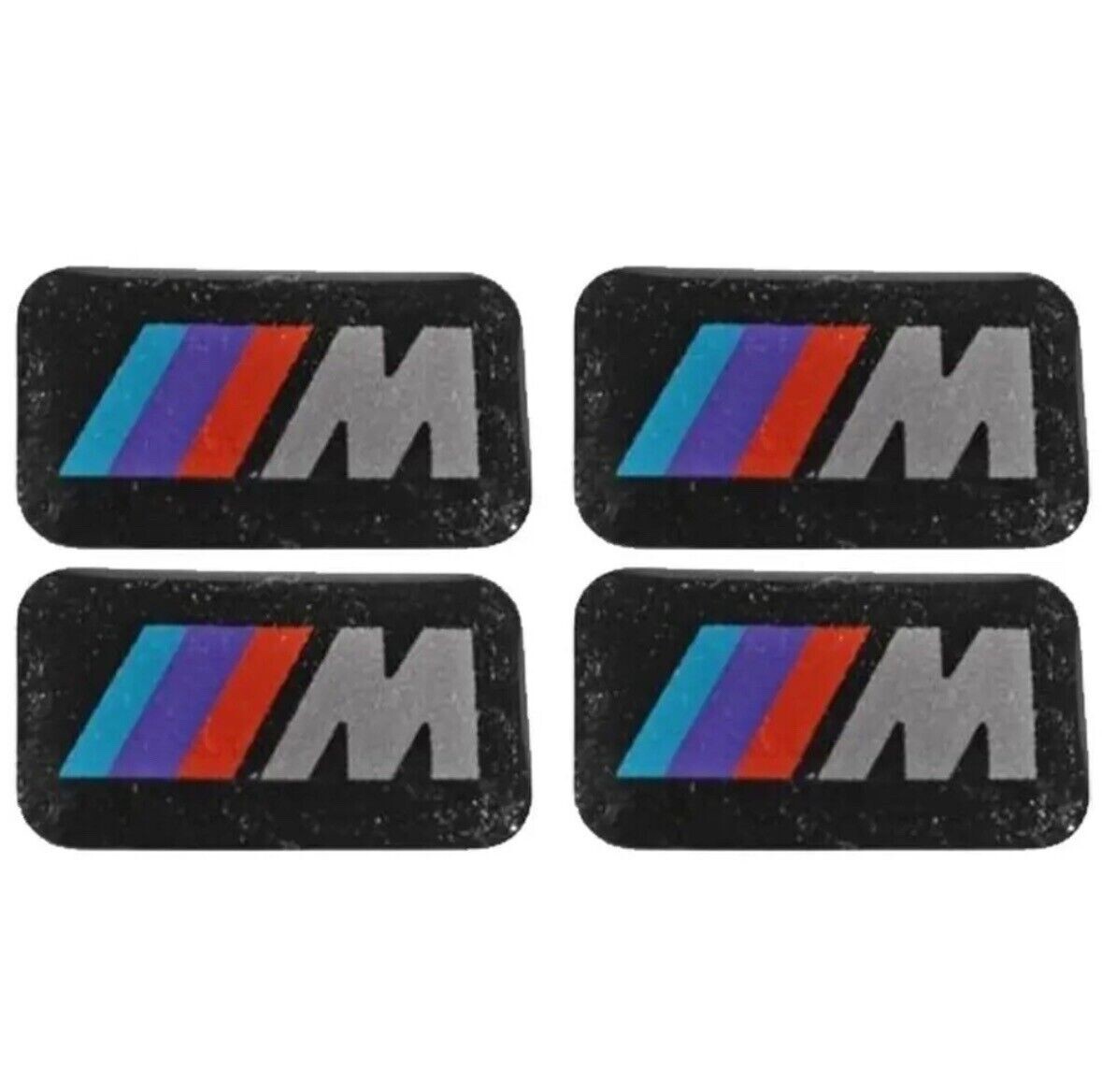 4PCS 17MM X 9MM WHEEL M BADGE STICKER EMBLEM Decorative DECAL FOR BMW