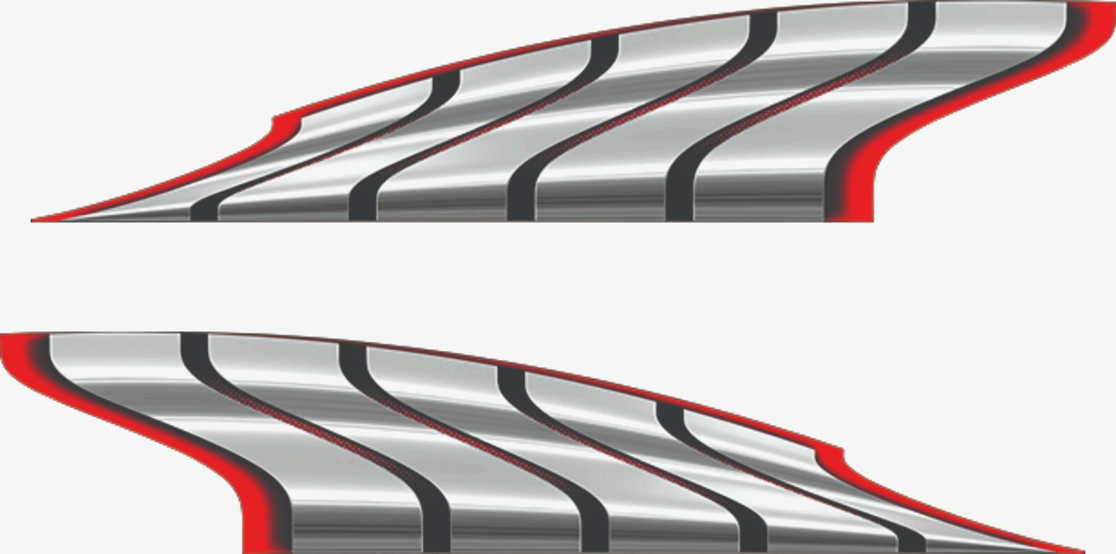 70″ set Metal Aluminum Flare side Car Truck Trailer Graphic Decals Stickers Wrap