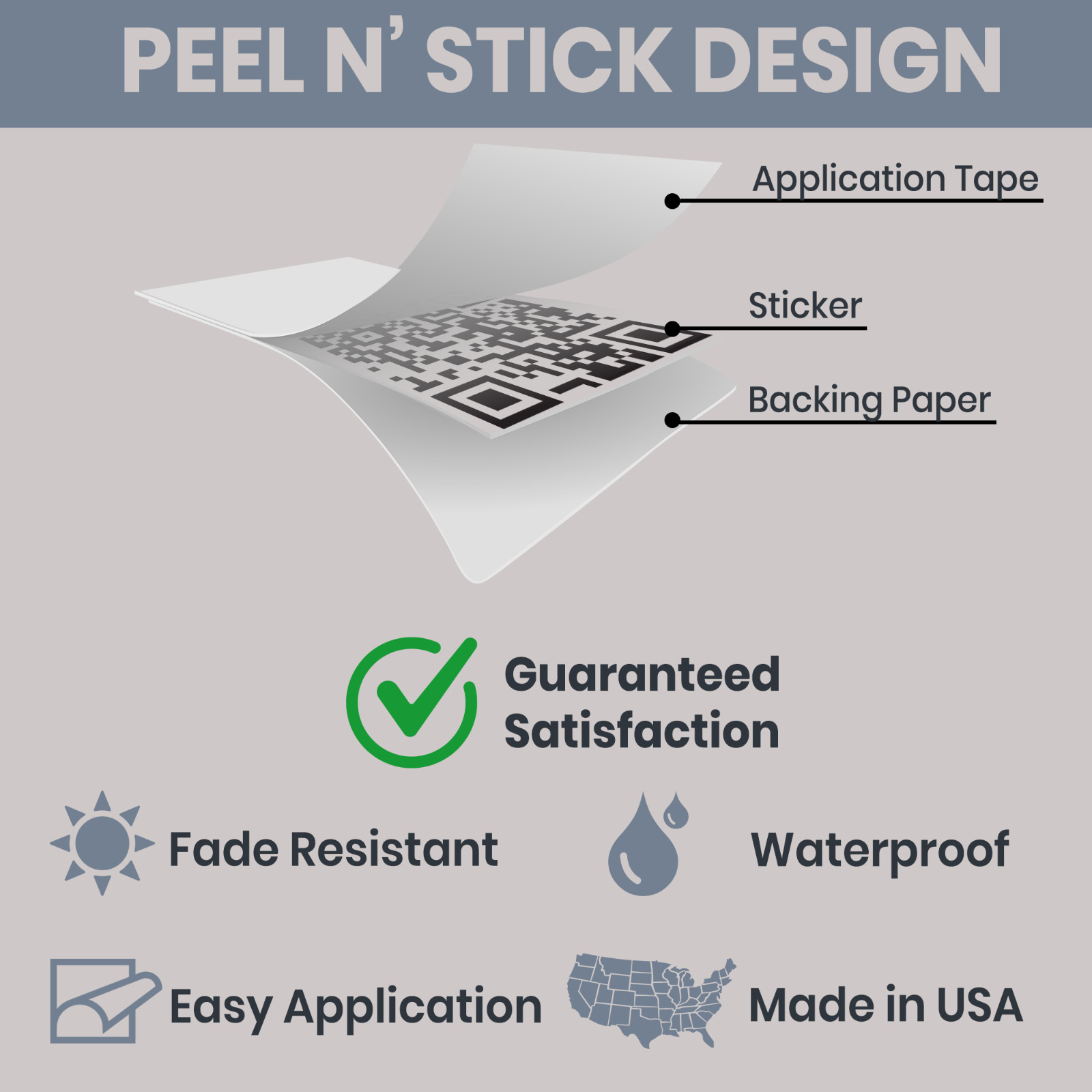 Custom QR Code Website URL Sticker for Business Car Glass Wall Vinyl Decal