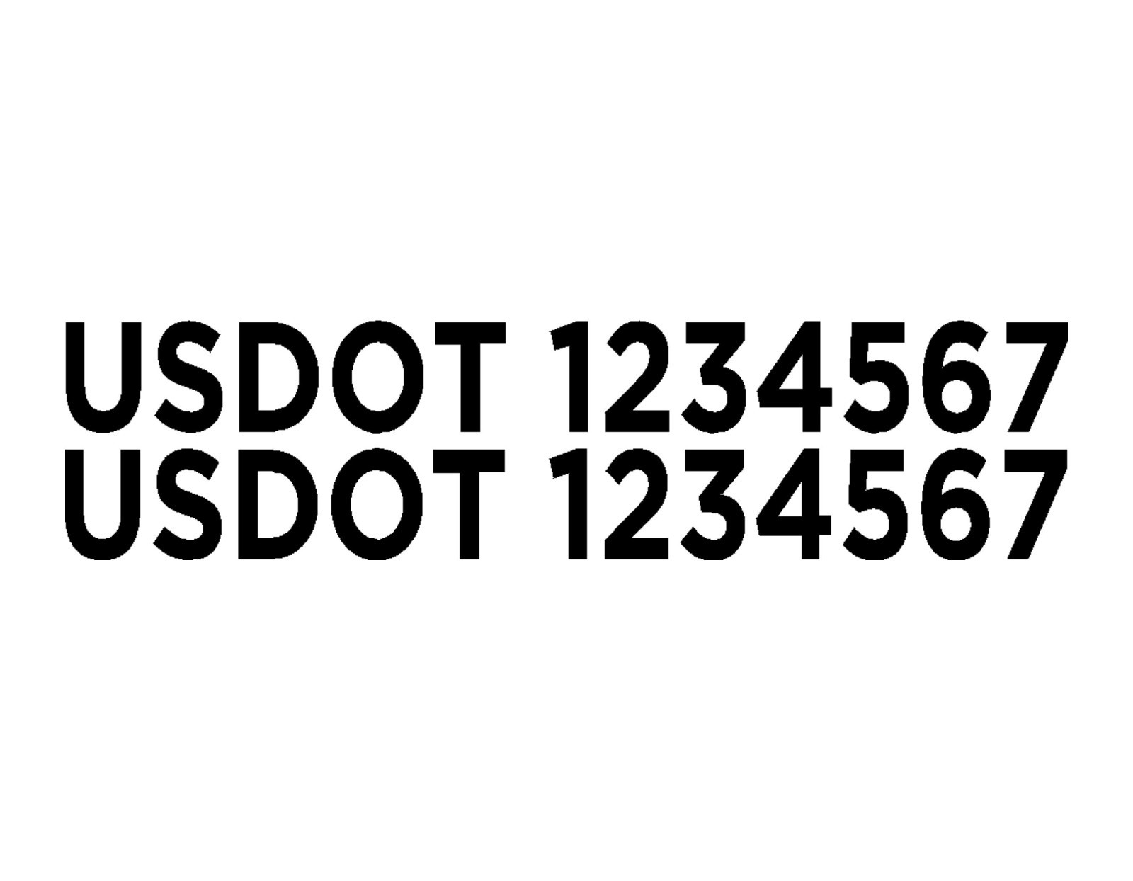 2 USDOT VINYL DECALS 2″ X 18″ / USDOT TRUCKING FLEET TRANSPORTATION GVW CUSTOM