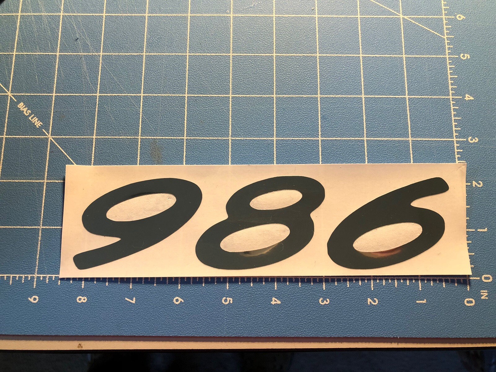 986 Decals, Vinyl Stickers 8”x 2”