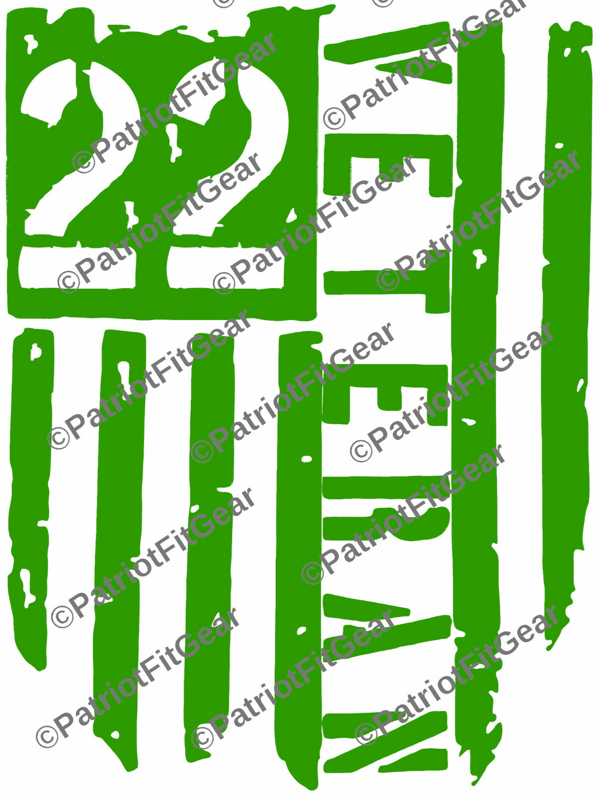 Veteran 22,Flag,Suicide Awareness,PTSD,9″x12″,Support Our Troops,Vinyl Decal