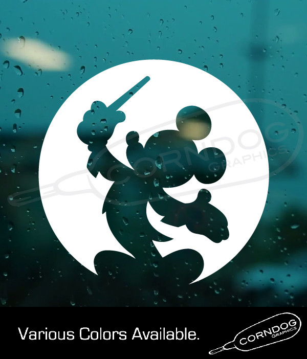 Disney Records STICKER VINYL DECAL MICKEY MOUSE WALT DISNEY WORLD MAJIC KINGDOM