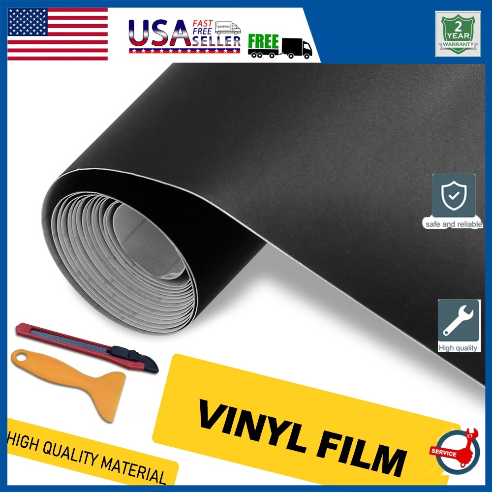 Premium Matte Flat Black Vinyl Wrap Film Sticker Decal Bubble Free Air Release