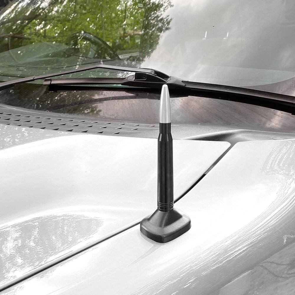 1/2Set Bullet Style Silver Cal 0.5 Antenna Mast Power Fits CHEVY SILVERADO 1500