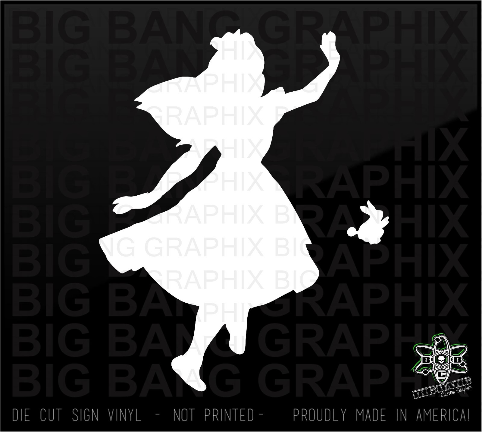 Alice in Wonderland Funny STICKER DECAL Truck SUV Van Car Window