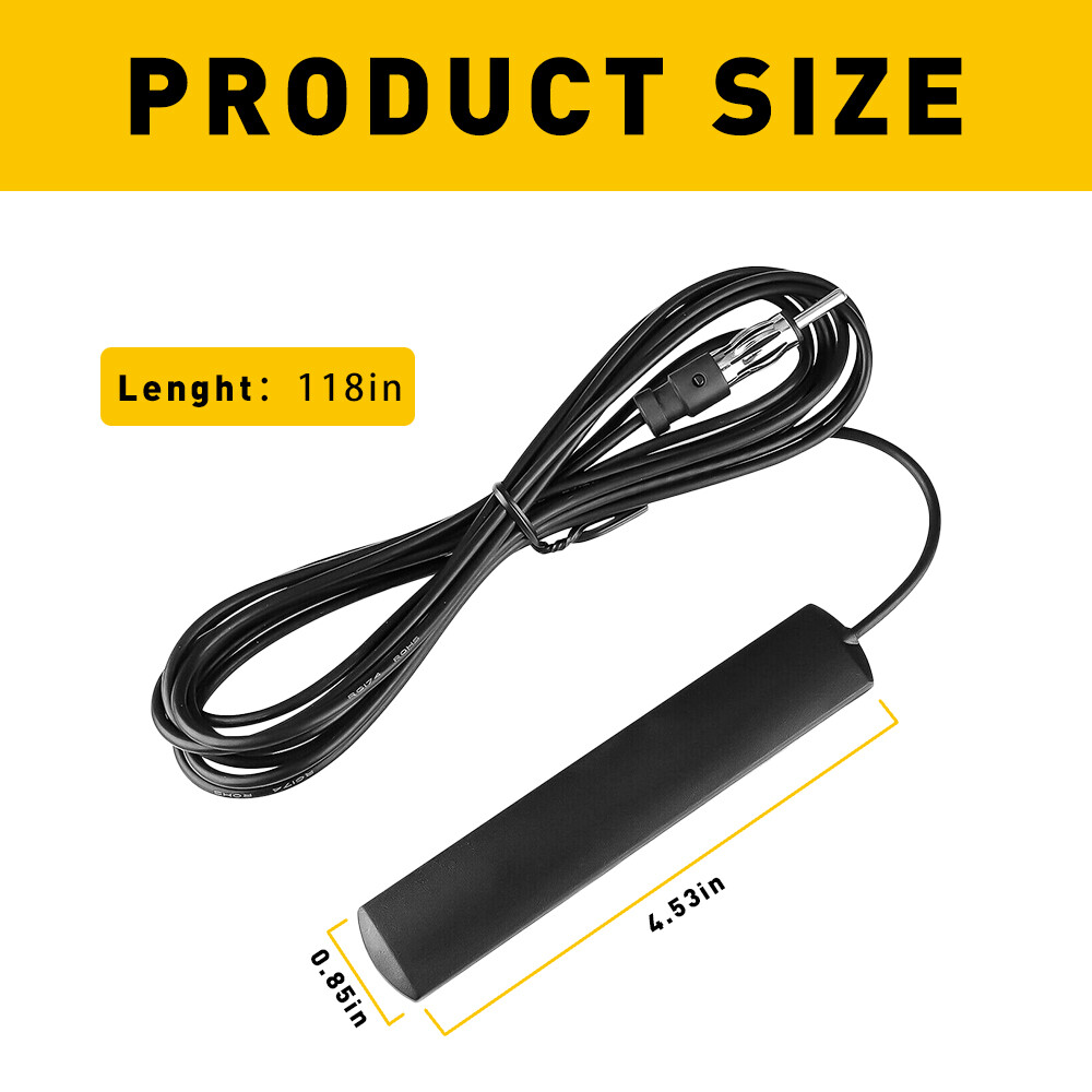 1/2set Universal Internal Glass Mount Amplified FM/AM Radio Car Aerial Antenna B
