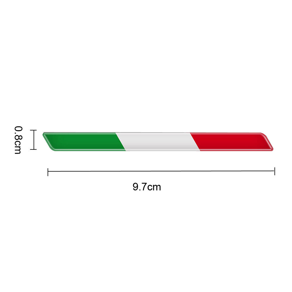 2Pcs 3D Epoxy Italy Flag Italian Logo Stickers Emblem Decal Car Motorcycle Badge