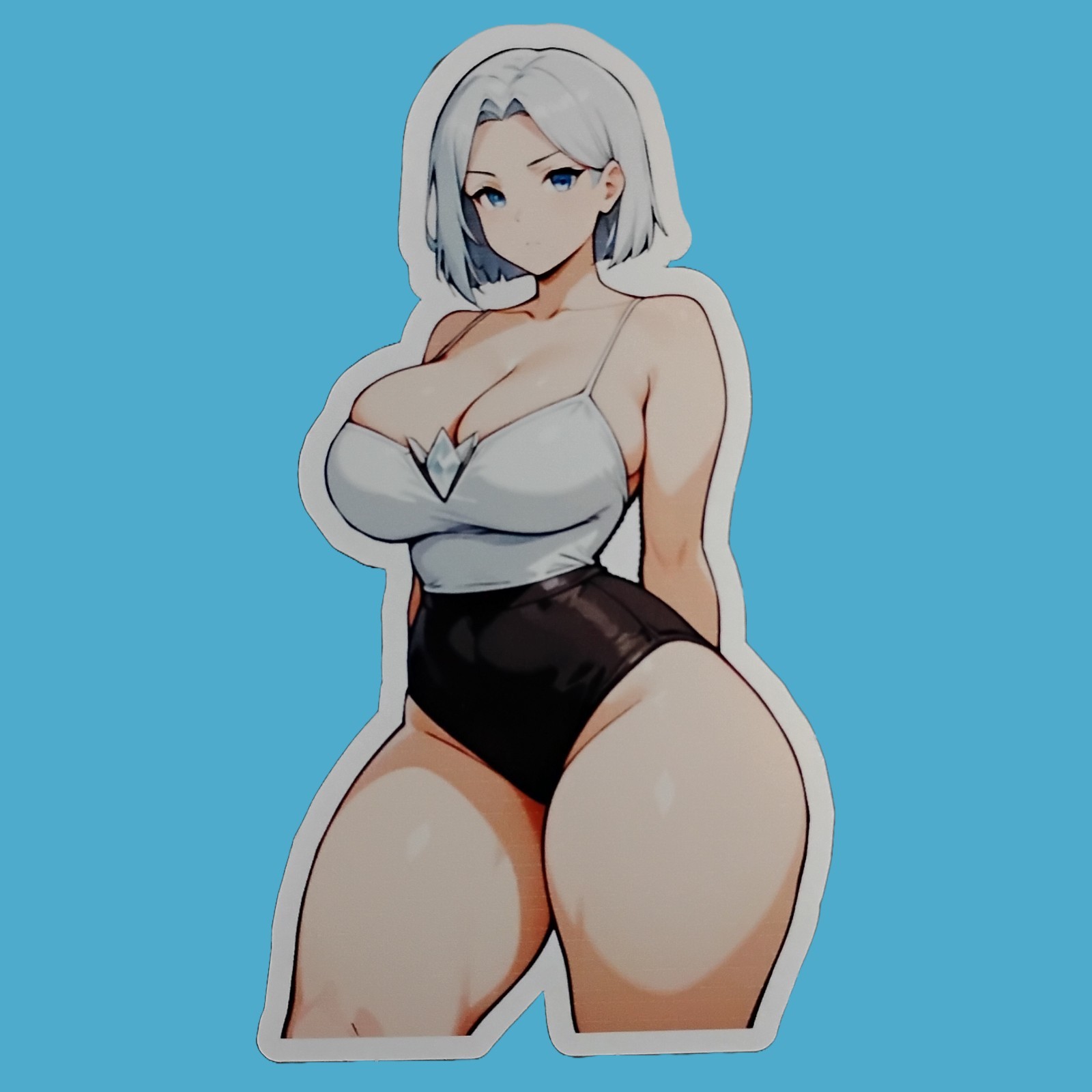 Anime Waifu Decal Sticker, Multiple Sizes Available