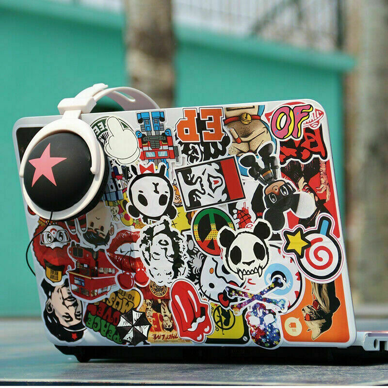 50 Pack Sticker Bomb Takashi Murakami Flower Rainbow Skateboard Laptop Decals