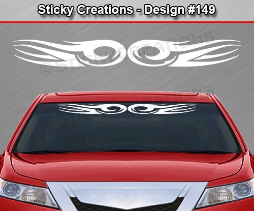 #149 TRIBAL SCROLL Decal Sticker Windshield Window Vinyl Graphic Design Car SUV