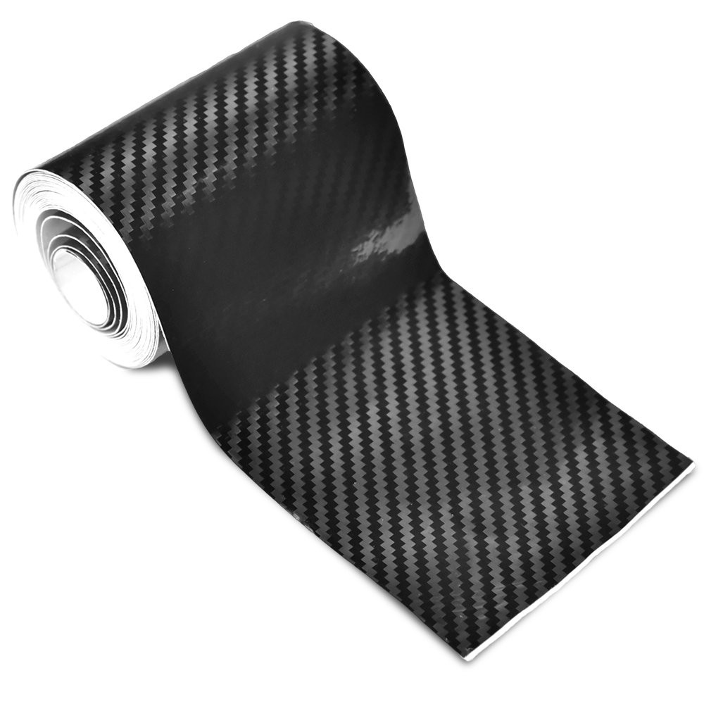 10FT Anti Scratch Tape Carbon Fiber Car Black Sticker Protector Strip Sill Door