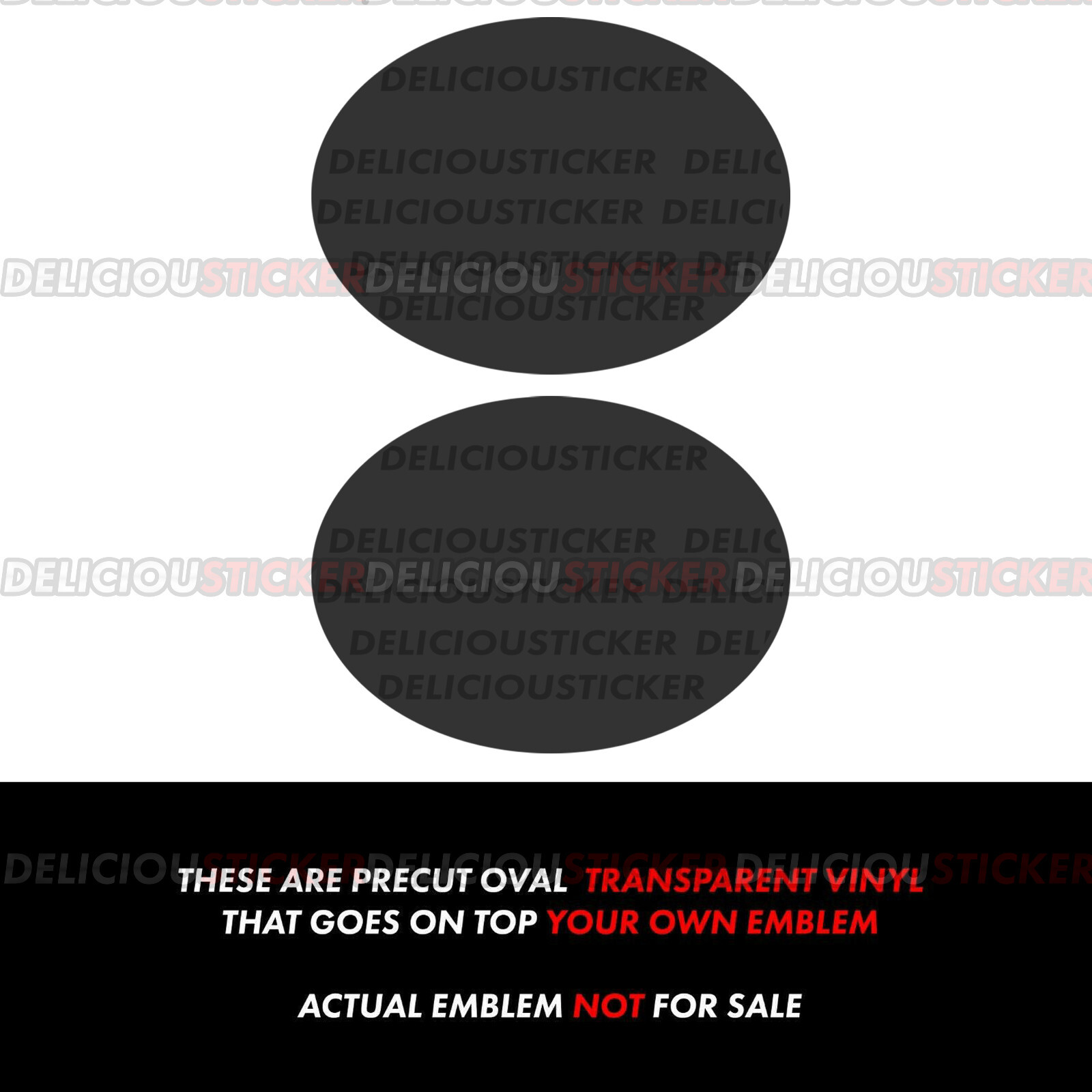 For 2023-24 GR Corolla Smoke Vinyl Tint Overlay Ppf Decal for Front Rear Emblem