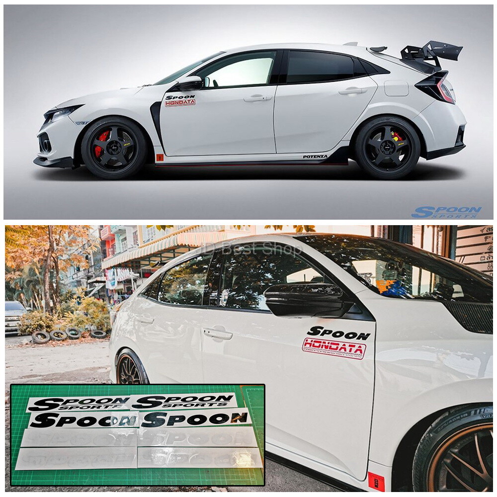 Sticker JDM Style JAP Spoon Sport For Honda Racing All Models Decal Dicut Vinyl
