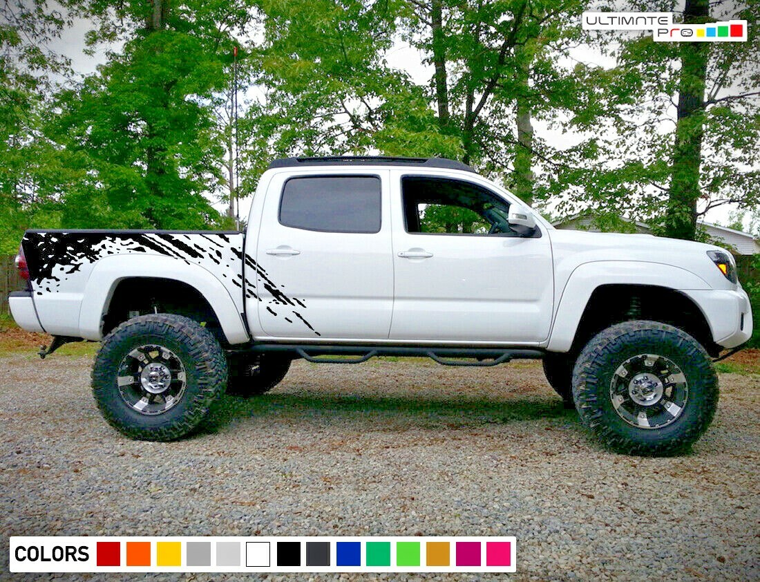 Bed Mud Splash Decal For Tacoma Toyota sticker vinyl wrap kit 4×4 sport off road