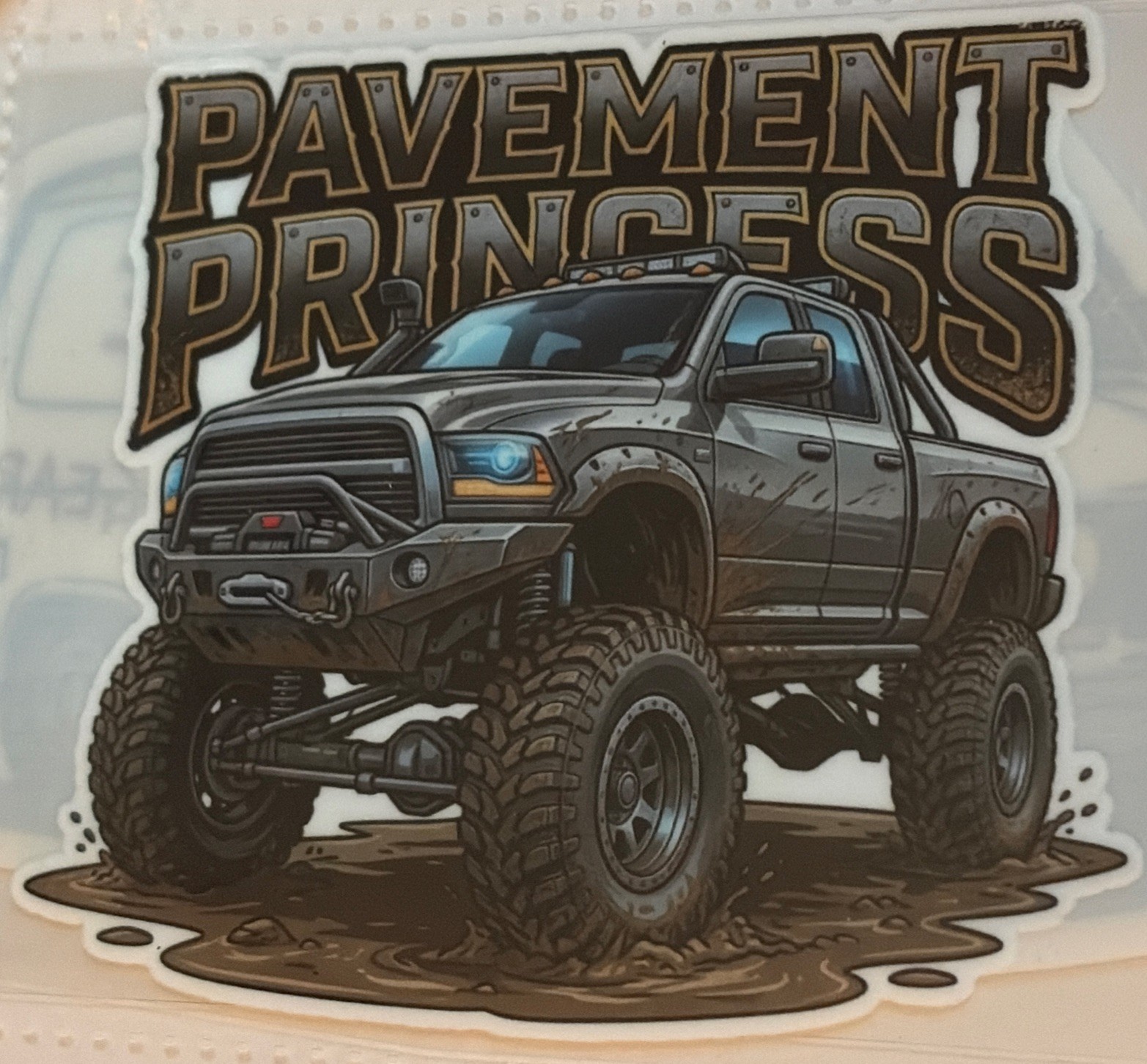Pavement Princess Decal Waterproof And UV Scratch Resistant