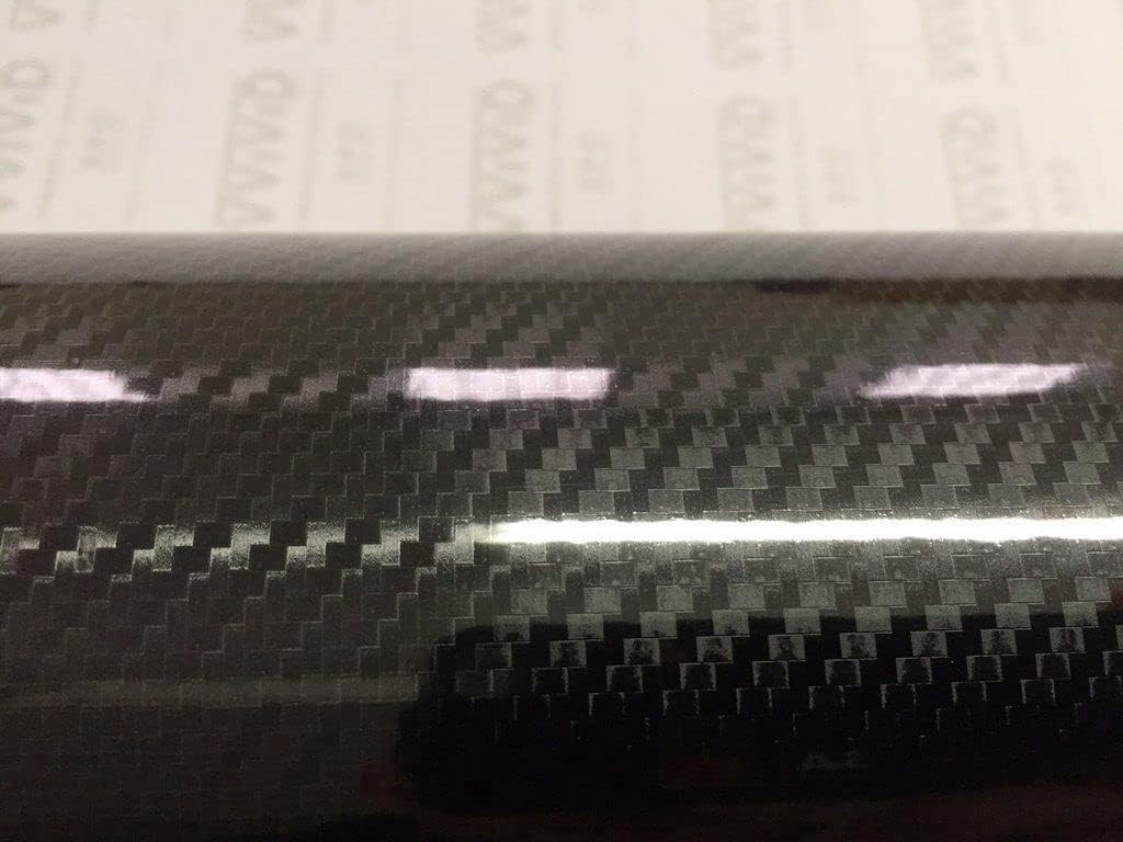 Scratch-Resistant Black Carbon Fiber Vinyl Wrap 3ft x 5ft – DIY Easy Application