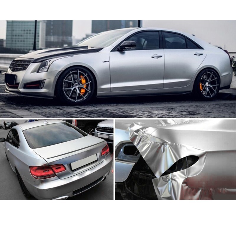 Chrome Metallic Vinyl Film Wrap Sticker Bubble Decals 30*150cm Accessories