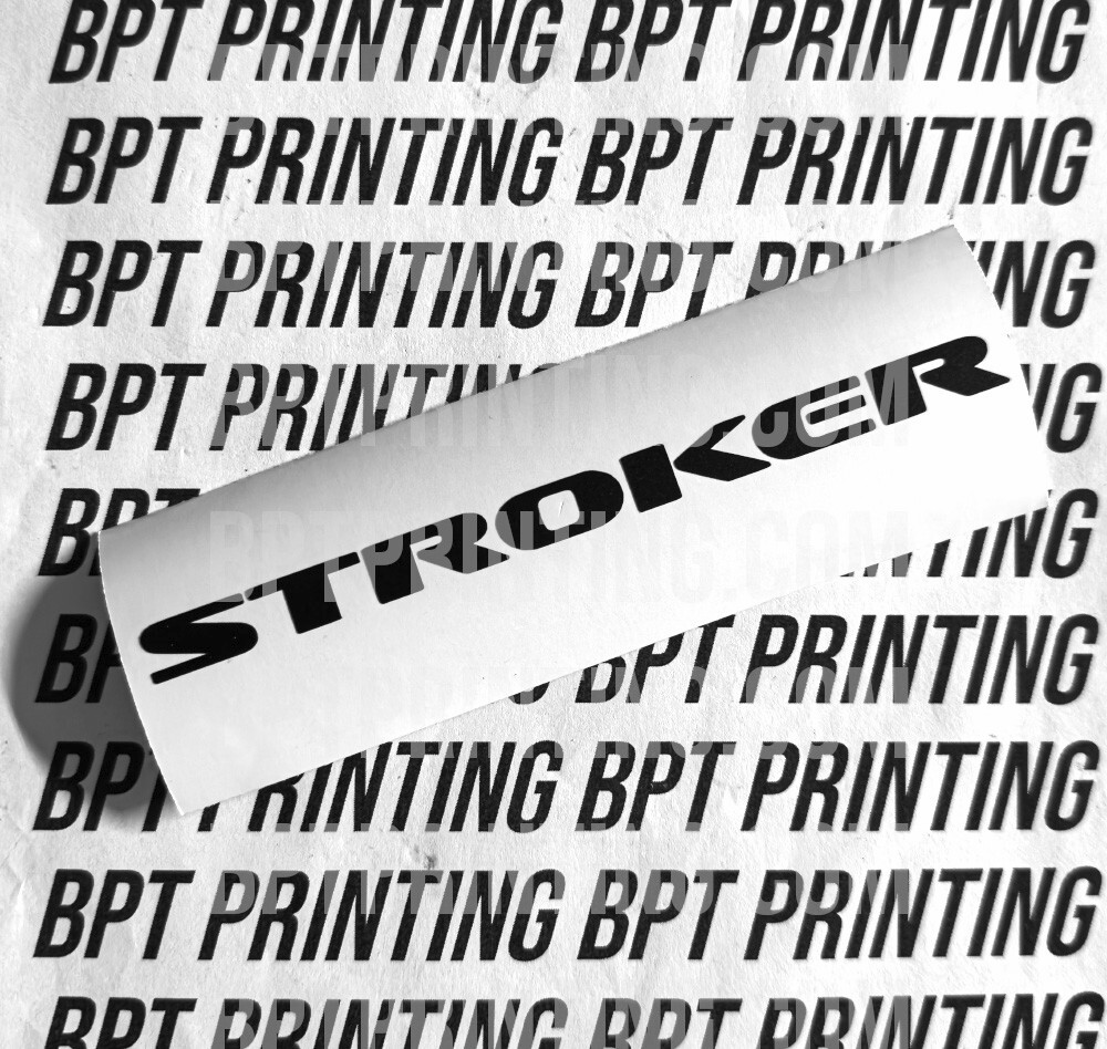 2x Stroker Engine Vinyl Decal Exterior Matte Black