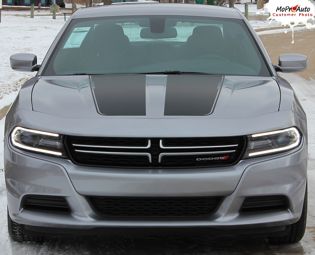 2015-2020 RECHARGE 2 for Dodge Charger Vinyl Graphics Hood Side Decals Stripes