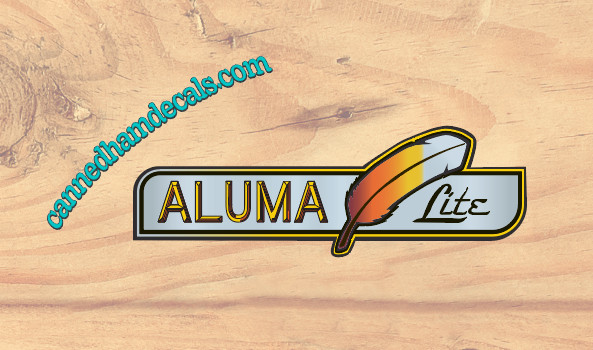 Aluma-Lite Orange Fade 18×6″ Holiday Rambler Vintage Trailer Canned Ham Decal