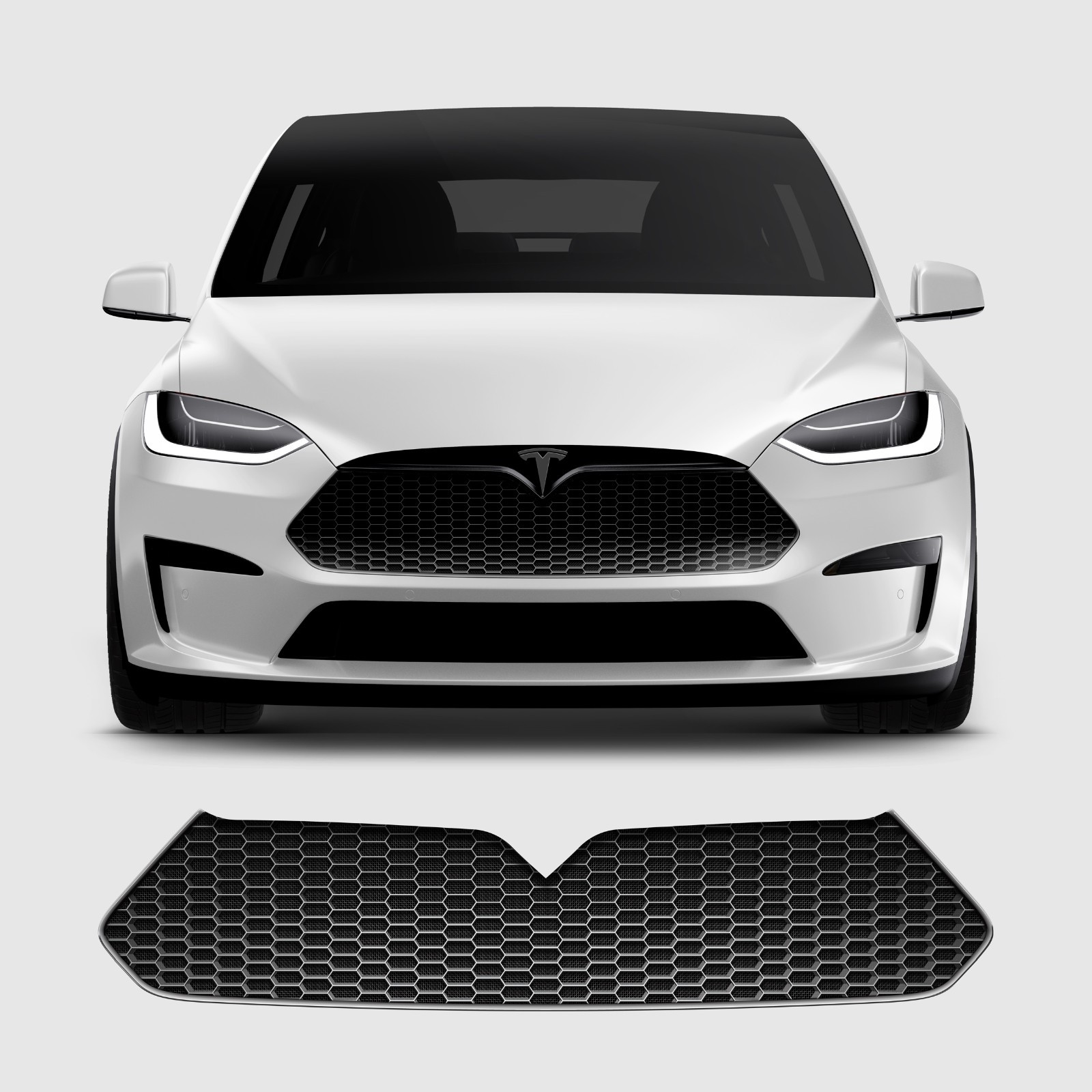 Front Grill Imitation Decal Design1, for Tesla Model X 2021 – 2026