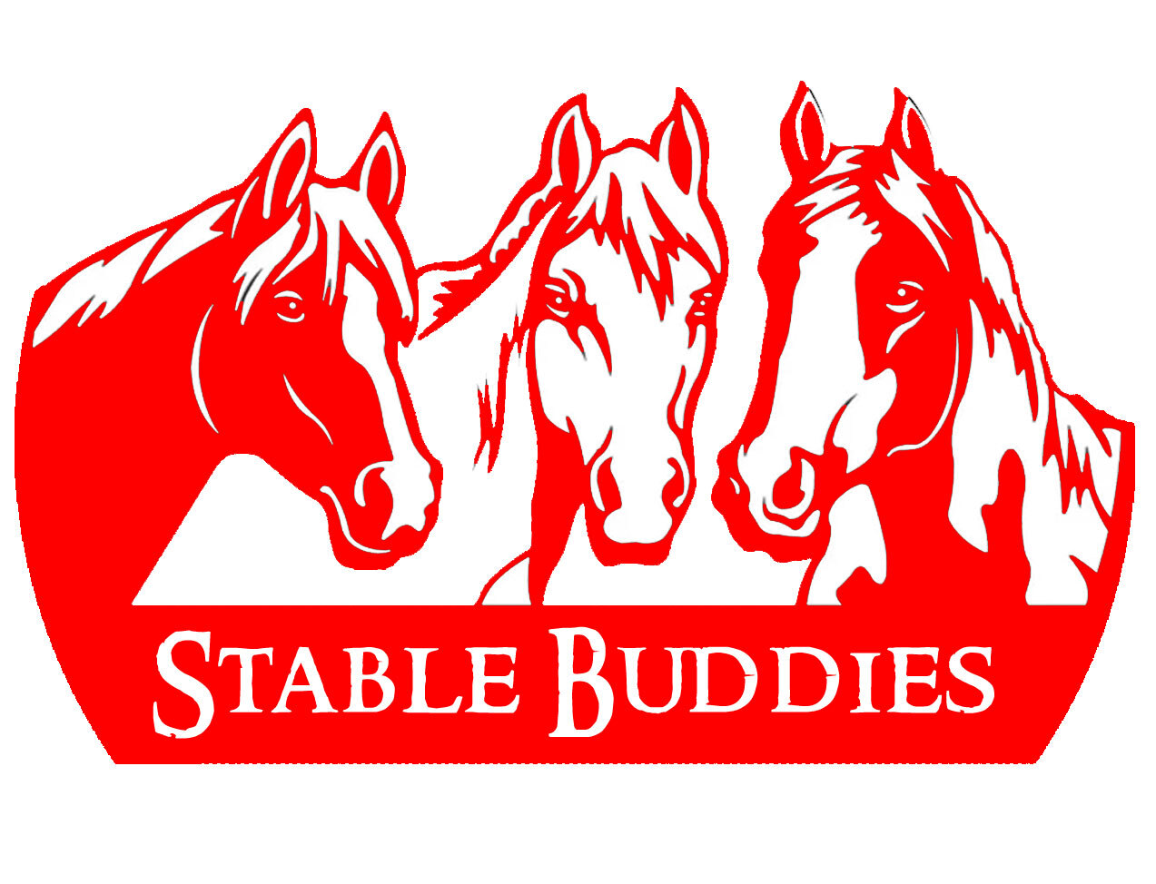 Stable Buddies Horses Vinyl Decal Car Truck Window Van Trailer Tablet Notebook