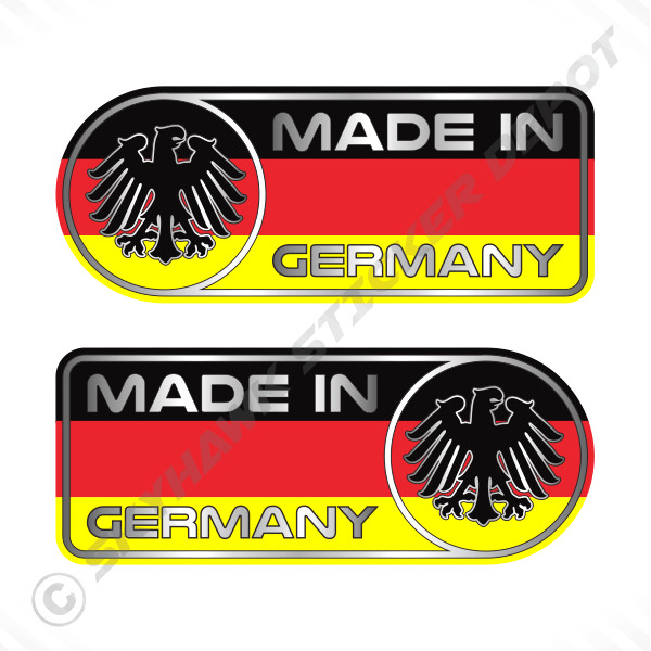 Made In Germany Car Sticker Set Vinyl Decal German Flag Sticker For Benz & BMW