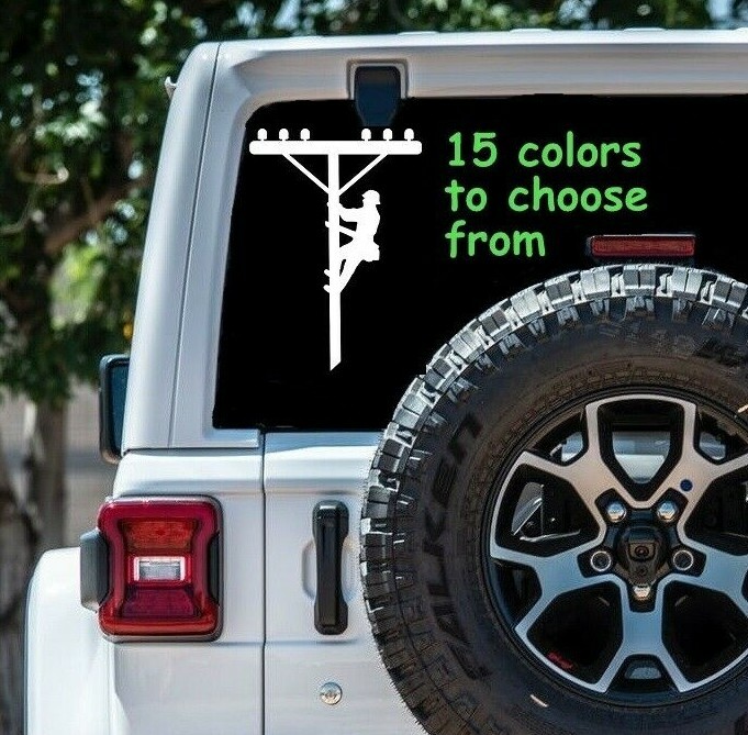 8 Sizes Electric Lineman Car Window Decal Sticker Macbook Laptop Tablet sticker