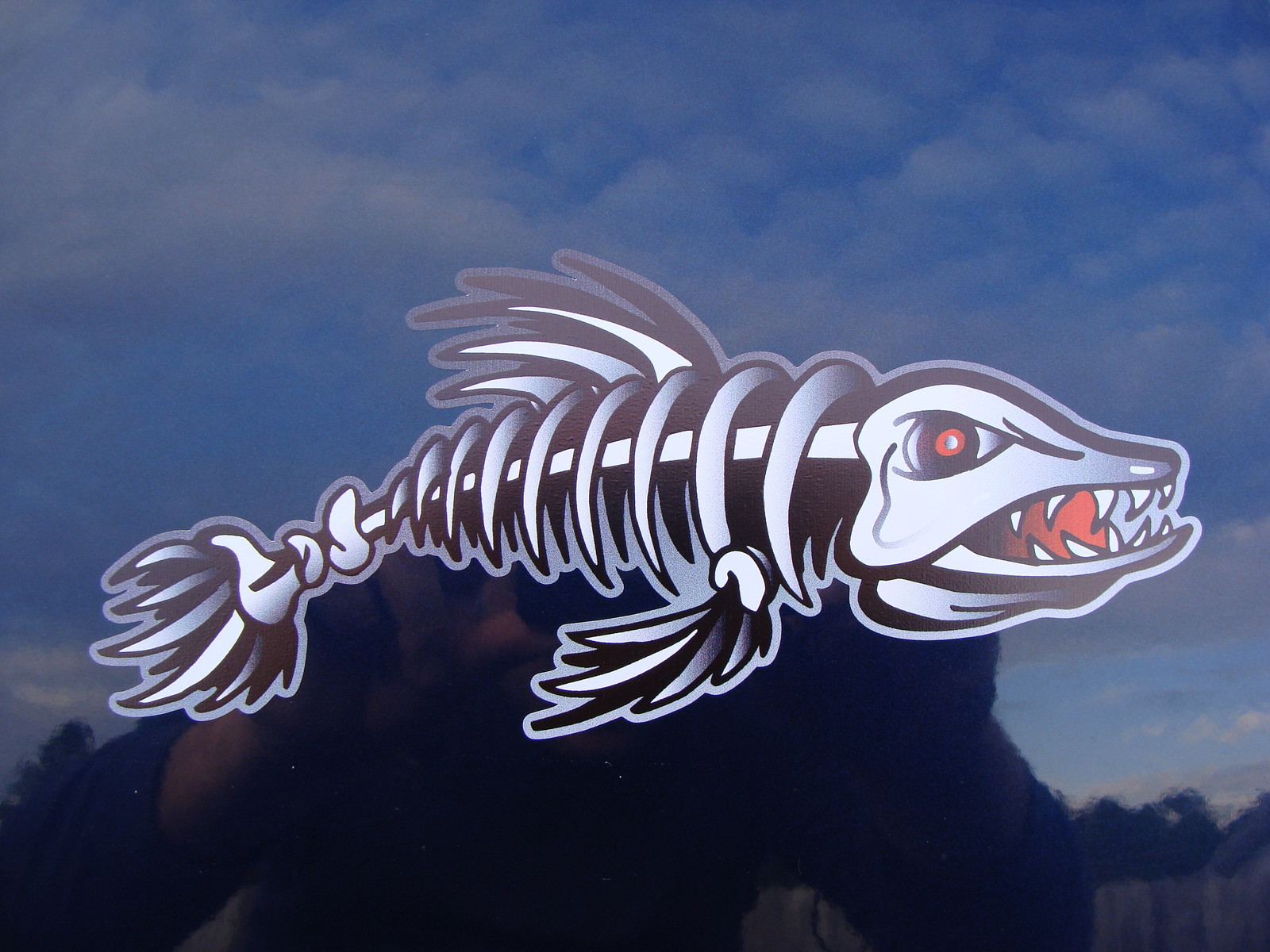 2 – 3″ x 7″ Fish Skeleton Decals Sticker Fishing Boat Graphics Ice Tackle 1500