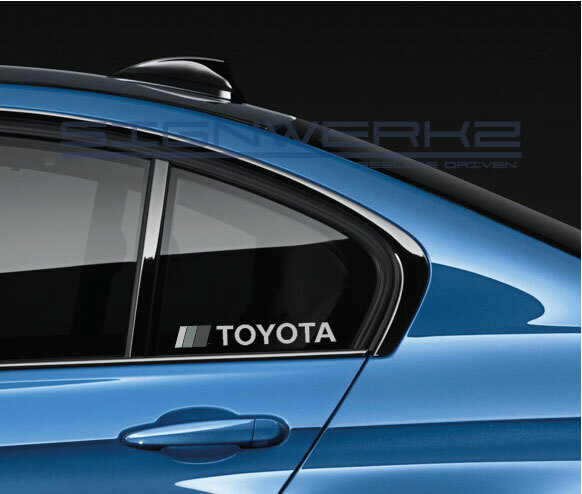 Retro Toyota Stripe decals Classic Left Right Gray Pair