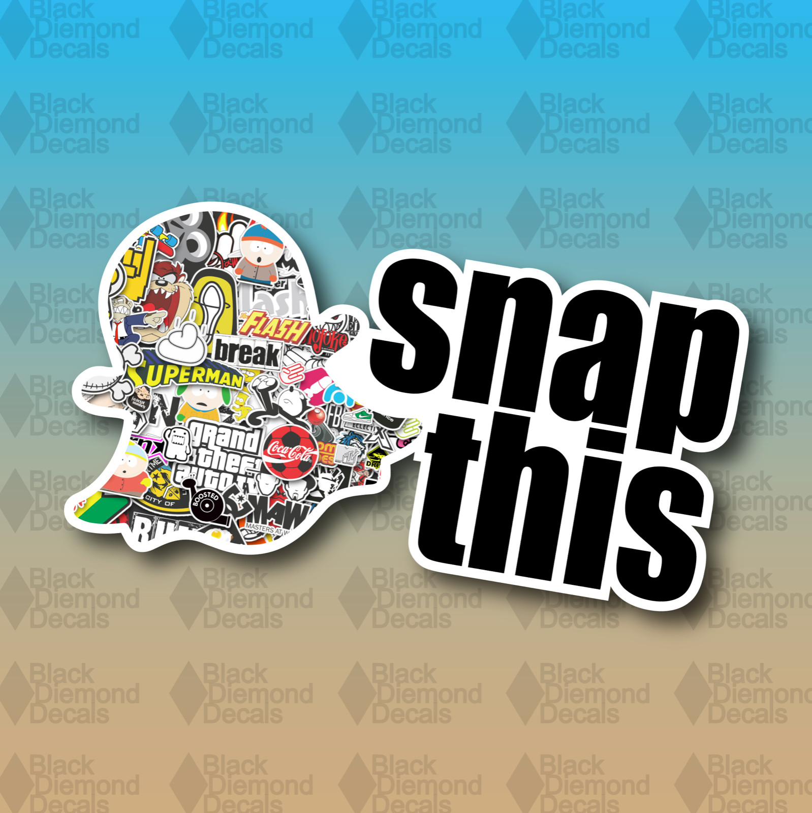Snap This Snapchat Stickerbomb Funny Drift Lower MEME 5″ Vinyl Decal JDM