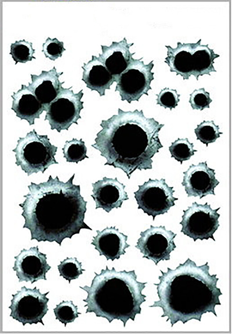 Realistic Bullet Hole 3D Stickers Vinyl Decals Rusty Damage Bumper Cars Us