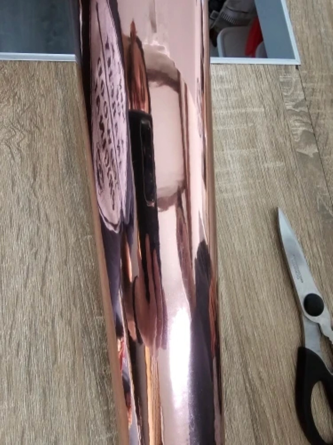 Rose Gold Chrome Mirror Vinyl Film Wrap Sticker Decal Stretchable Reflective